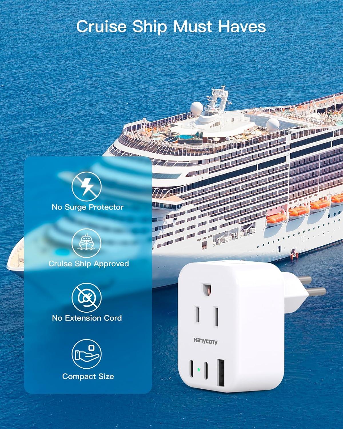 imageUS to Japan Plug Adapter HANYCONY Japan Power Travel Adpter with 2 Outlets 3 USB Ports2 USB C Type A Plug Adapter for Amercian USA to Japanese China Canada Mexico Philippines PeruType J  Switzerland