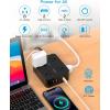 image10 Ft Power Strip Long Cord HANYCONY Extension Cord Surge Protector with Flat Plug 8 Outlets 4 USB Charging Station2 USB C Wall Multiple Plug Outlet Extender for Home Office Desk10Ft
