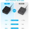 image10 Ft Power Strip Long Cord HANYCONY Extension Cord Surge Protector with Flat Plug 8 Outlets 4 USB Charging Station2 USB C Wall Multiple Plug Outlet Extender for Home Office Desk5Ft