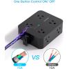 image10 Ft Power Strip Long Cord HANYCONY Extension Cord Surge Protector with Flat Plug 8 Outlets 4 USB Charging Station2 USB C Wall Multiple Plug Outlet Extender for Home Office Desk5Ft