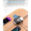 image10 Ft Power Strip Long Cord HANYCONY Extension Cord Surge Protector with Flat Plug 8 Outlets 4 USB Charging Station2 USB C Wall Multiple Plug Outlet Extender for Home Office Desk10Ft
