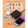 image10 Ft Power Strip Long Cord HANYCONY Extension Cord Surge Protector with Flat Plug 8 Outlets 4 USB Charging Station2 USB C Wall Multiple Plug Outlet Extender for Home Office Desk15Ft
