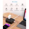 image10 Ft Power Strip Long Cord HANYCONY Extension Cord Surge Protector with Flat Plug 8 Outlets 4 USB Charging Station2 USB C Wall Multiple Plug Outlet Extender for Home Office Desk10Ft