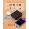image10 Ft Power Strip Long Cord HANYCONY Extension Cord Surge Protector with Flat Plug 8 Outlets 4 USB Charging Station2 USB C Wall Multiple Plug Outlet Extender for Home Office Desk5Ft