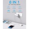 image2 Pack US to India Plug Adapter HANYCONY Type D Travel Plug Adapter with 4 Outlets 4 USB Charger 2 USB C Ports India Power Adapter for USA to India Bangladesh Maldives Pakistan Nepal SudanType G  UK Ireland