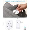 image2 Pack US to India Plug Adapter HANYCONY Type D Travel Plug Adapter with 4 Outlets 4 USB Charger 2 USB C Ports India Power Adapter for USA to India Bangladesh Maldives Pakistan Nepal SudanType A  Japan USA China