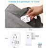 image2 Pack US to India Plug Adapter HANYCONY Type D Travel Plug Adapter with 4 Outlets 4 USB Charger 2 USB C Ports India Power Adapter for USA to India Bangladesh Maldives Pakistan Nepal SudanType EF  Germany France