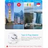 image2 Pack US to India Plug Adapter HANYCONY Type D Travel Plug Adapter with 4 Outlets 4 USB Charger 2 USB C Ports India Power Adapter for USA to India Bangladesh Maldives Pakistan Nepal SudanType G  UK Ireland