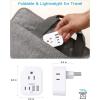 image2 Pack US to India Plug Adapter HANYCONY Type D Travel Plug Adapter with 4 Outlets 4 USB Charger 2 USB C Ports India Power Adapter for USA to India Bangladesh Maldives Pakistan Nepal SudanType J  Switzerland