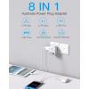 image2 Pack US to India Plug Adapter HANYCONY Type D Travel Plug Adapter with 4 Outlets 4 USB Charger 2 USB C Ports India Power Adapter for USA to India Bangladesh Maldives Pakistan Nepal SudanType I  Australia China