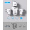 image2 Pack US to India Plug Adapter HANYCONY Type D Travel Plug Adapter with 4 Outlets 4 USB Charger 2 USB C Ports India Power Adapter for USA to India Bangladesh Maldives Pakistan Nepal SudanType D  India Maldives