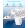 image2 Pack US to India Plug Adapter HANYCONY Type D Travel Plug Adapter with 4 Outlets 4 USB Charger 2 USB C Ports India Power Adapter for USA to India Bangladesh Maldives Pakistan Nepal SudanType G  UK Ireland