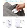 image2 Pack US to India Plug Adapter HANYCONY Type D Travel Plug Adapter with 4 Outlets 4 USB Charger 2 USB C Ports India Power Adapter for USA to India Bangladesh Maldives Pakistan Nepal SudanType C  Most of Europe