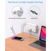imageExtension Cord 10 Ft HANYCONY Surge Protector with 12 Outlets 4 USB Ports 2USB C Large Desk Power Strip with Long Cord Flat Plug Wall Mount for Office Home College Dorm Room Essentials WhiteWhite