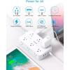 imageExtension Cord 10 Ft HANYCONY Surge Protector with 12 Outlets 4 USB Ports 2USB C Large Desk Power Strip with Long Cord Flat Plug Wall Mount for Office Home College Dorm Room Essentials WhiteWhite
