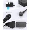 imageExtension Cord 10 Ft HANYCONY Surge Protector with 12 Outlets 4 USB Ports 2USB C Large Desk Power Strip with Long Cord Flat Plug Wall Mount for Office Home College Dorm Room Essentials WhiteBlack