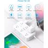 imageExtension Cord 10 Ft HANYCONY Surge Protector with 12 Outlets 4 USB Ports 2USB C Large Desk Power Strip with Long Cord Flat Plug Wall Mount for Office Home College Dorm Room Essentials WhiteWhite
