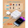 imageExtension Cord 15 Ft Power Strip with 4 USB Ports2 USB C HANYCONY 8 Surge Protector Outlets with Flat Plug Wall Mount Desk for Home Office College Dorm Room Essentials25Ft