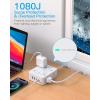 imageExtension Cord 15 Ft Power Strip with 4 USB Ports2 USB C HANYCONY 8 Surge Protector Outlets with Flat Plug Wall Mount Desk for Home Office College Dorm Room Essentials25Ft