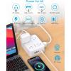 imageExtension Cord 15 Ft Power Strip with 4 USB Ports2 USB C HANYCONY 8 Surge Protector Outlets with Flat Plug Wall Mount Desk for Home Office College Dorm Room Essentials5Ft