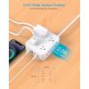 imageExtension Cord 15 Ft Power Strip with 4 USB Ports2 USB C HANYCONY 8 Surge Protector Outlets with Flat Plug Wall Mount Desk for Home Office College Dorm Room Essentials15Ft