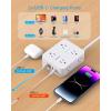 imageExtension Cord 15 Ft Power Strip with 4 USB Ports2 USB C HANYCONY 8 Surge Protector Outlets with Flat Plug Wall Mount Desk for Home Office College Dorm Room Essentials10Ft