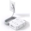 imageExtension Cord 15 Ft Power Strip with 4 USB Ports2 USB C HANYCONY 8 Surge Protector Outlets with Flat Plug Wall Mount Desk for Home Office College Dorm Room Essentials5Ft