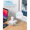 imageExtension Cord 15 Ft Power Strip with 4 USB Ports2 USB C HANYCONY 8 Surge Protector Outlets with Flat Plug Wall Mount Desk for Home Office College Dorm Room Essentials10Ft