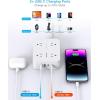 imageExtension Cord 6 Ft HANYCONY Surge Protector Power Strip Long Cord 8 Outlets 4 USB Ports2 USB C Wall Mount 1080J Surge Protection Desk Charging Station for for Home Office Dorm Room EssentialsWhite