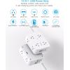imageExtension Cord 6 Ft HANYCONY Surge Protector Power Strip Long Cord 8 Outlets 4 USB Ports2 USB C Wall Mount 1080J Surge Protection Desk Charging Station for for Home Office Dorm Room EssentialsWhite