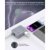 imageExtension Cord 6 Ft HANYCONY Surge Protector Power Strip Long Cord 8 Outlets 4 USB Ports2 USB C Wall Mount 1080J Surge Protection Desk Charging Station for for Home Office Dorm Room EssentialsGray