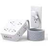 imageExtension Cord 6 Ft HANYCONY Surge Protector Power Strip Long Cord 8 Outlets 4 USB Ports2 USB C Wall Mount 1080J Surge Protection Desk Charging Station for for Home Office Dorm Room EssentialsWhite