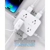 imageExtension Cord 6 Ft HANYCONY Surge Protector Power Strip Long Cord 8 Outlets 4 USB Ports2 USB C Wall Mount 1080J Surge Protection Desk Charging Station for for Home Office Dorm Room EssentialsWhite