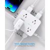 imageExtension Cord 6 Ft HANYCONY Surge Protector Power Strip Long Cord 8 Outlets 4 USB Ports2 USB C Wall Mount 1080J Surge Protection Desk Charging Station for for Home Office Dorm Room EssentialsWhite
