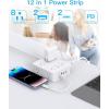 imageExtension Cord 6 Ft HANYCONY Surge Protector Power Strip Long Cord 8 Outlets 4 USB Ports2 USB C Wall Mount 1080J Surge Protection Desk Charging Station for for Home Office Dorm Room EssentialsWhitePD 30W