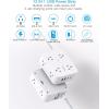 imageExtension Cord 6 Ft HANYCONY Surge Protector Power Strip Long Cord 8 Outlets 4 USB Ports2 USB C Wall Mount 1080J Surge Protection Desk Charging Station for for Home Office Dorm Room EssentialsWhite