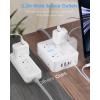 imageExtension Cord 6 Ft HANYCONY Surge Protector Power Strip Long Cord 8 Outlets 4 USB Ports2 USB C Wall Mount 1080J Surge Protection Desk Charging Station for for Home Office Dorm Room EssentialsWhite
