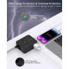 imageExtension Cord 6 Ft HANYCONY Surge Protector Power Strip Long Cord 8 Outlets 4 USB Ports2 USB C Wall Mount 1080J Surge Protection Desk Charging Station for for Home Office Dorm Room EssentialsBlack