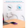 imageExtension Cord 6 Ft HANYCONY Surge Protector Power Strip Long Cord 8 Outlets 4 USB Ports2 USB C Wall Mount 1080J Surge Protection Desk Charging Station for for Home Office Dorm Room EssentialsWhite