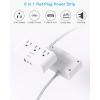 imageFlat Extension Cord 10 Ft HANYCONY Ultra Thin Flat Plug Power Strip 3 Outlets 3 USB Ports2 USB C Desk Charging Station Power Strip with No Surge Protector for Cruise Ship Dorm Room EssentialsWhite