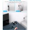 imageFlat Extension Cord 10 Ft HANYCONY Ultra Thin Flat Plug Power Strip 3 Outlets 3 USB Ports2 USB C Desk Charging Station Power Strip with No Surge Protector for Cruise Ship Dorm Room EssentialsBlack