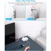 imageFlat Extension Cord 10 Ft HANYCONY Ultra Thin Flat Plug Power Strip 3 Outlets 3 USB Ports2 USB C Desk Charging Station Power Strip with No Surge Protector for Cruise Ship Dorm Room EssentialsWhite