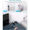imageFlat Extension Cord 10 Ft HANYCONY Ultra Thin Flat Plug Power Strip 3 Outlets 3 USB Ports2 USB C Desk Charging Station Power Strip with No Surge Protector for Cruise Ship Dorm Room EssentialsBlack
