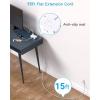 imageFlat Extension Cord 10 Ft HANYCONY Ultra Thin Flat Plug Power Strip 3 Outlets 3 USB Ports2 USB C Desk Charging Station Power Strip with No Surge Protector for Cruise Ship Dorm Room EssentialsWhite
