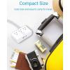 imageFlat Extension Cord 10 Ft HANYCONY Ultra Thin Flat Plug Power Strip 3 Outlets 3 USB Ports2 USB C Desk Charging Station Power Strip with No Surge Protector for Cruise Ship Dorm Room EssentialsWhite