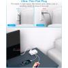 imageFlat Extension Cord 10 Ft HANYCONY Ultra Thin Flat Plug Power Strip 3 Outlets 3 USB Ports2 USB C Desk Charging Station Power Strip with No Surge Protector for Cruise Ship Dorm Room EssentialsWhite