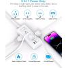 imageFlat Plug Power Strip HANYCONY Ultra Thin Extension Cord 6 Outlets 3 USB Ports2 USB C 5ft Multiple Outlet Extender with Wall Mount No Surge Protector for Dorm Room Cruise Travel EssentialsWhite