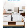 imageFlat Plug Power Strip HANYCONY Ultra Thin Extension Cord 6 Outlets 3 USB Ports2 USB C 5ft Multiple Outlet Extender with Wall Mount No Surge Protector for Dorm Room Cruise Travel EssentialsBlack