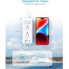 imageFlat Plug Power Strip HANYCONY Ultra Thin Extension Cord 6 Outlets 3 USB Ports2 USB C 5ft Multiple Outlet Extender with Wall Mount No Surge Protector for Dorm Room Cruise Travel EssentialsWhite