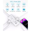 imageFlat Plug Power Strip HANYCONY Ultra Thin Extension Cord 6 Outlets 3 USB Ports2 USB C 5ft Multiple Outlet Extender with Wall Mount No Surge Protector for Dorm Room Cruise Travel EssentialsWhite
